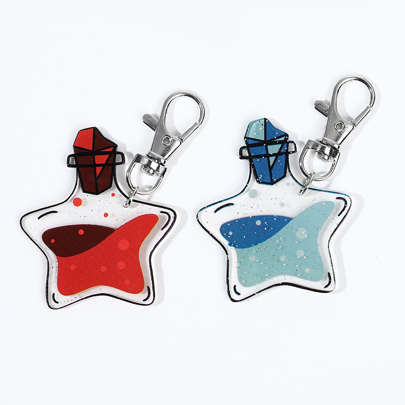 Acrylic Glitter Key Chain LOGO Acrylic Charm Keyring Motel Hotel Key ...